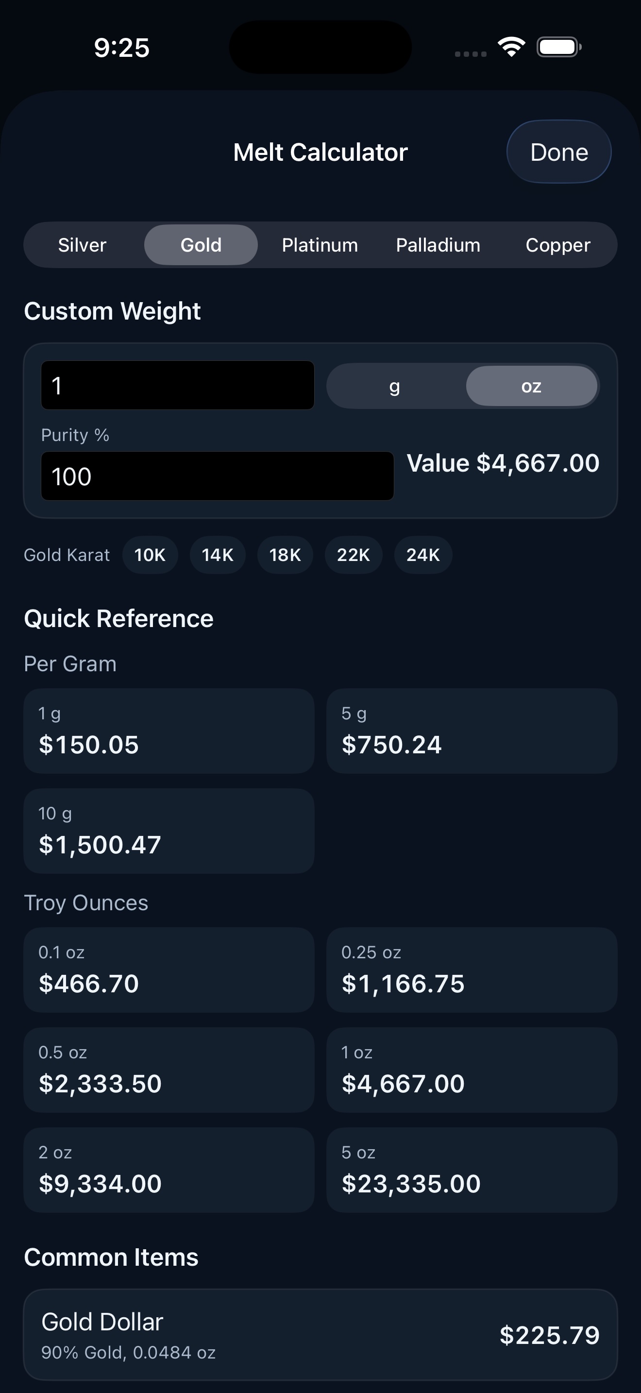 MeltWatch calculator